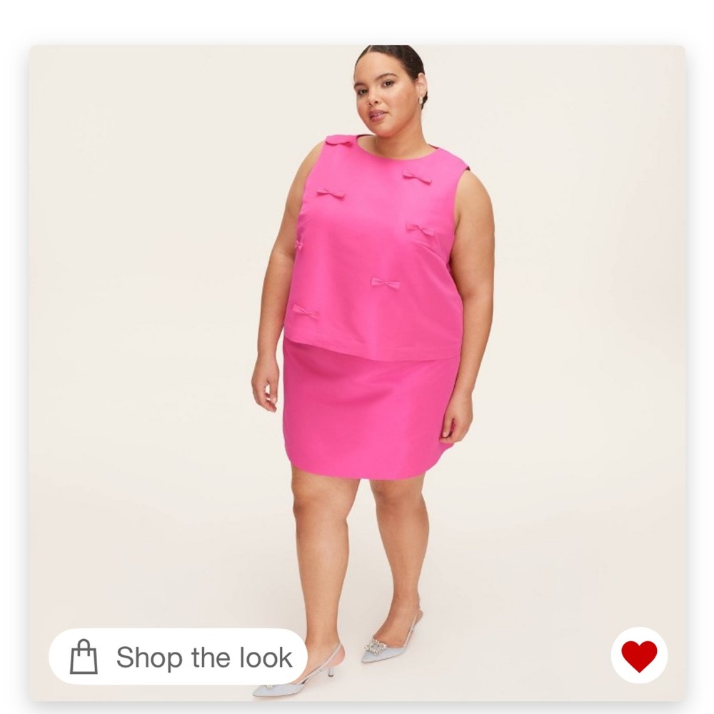 NWT kate spade x Target Pink Sleeveless Top with Bow Accents - Picture 3 of 4